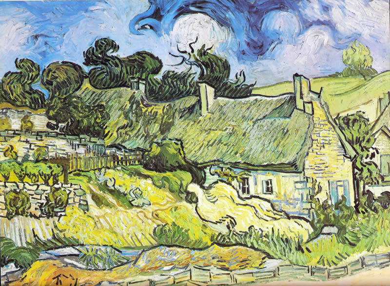 Vincent Van Gogh Chaumes De Cordeville Auvers Sur Oise 1890 Painting